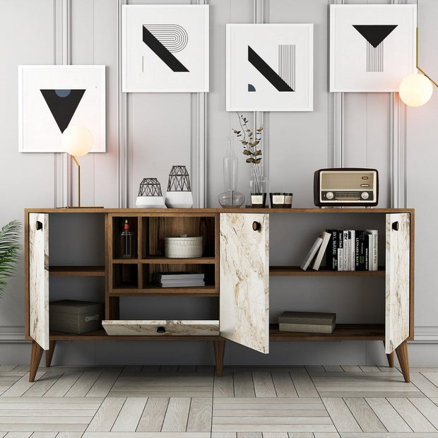 Asir Credenza con 4 ante Napoli Marmo