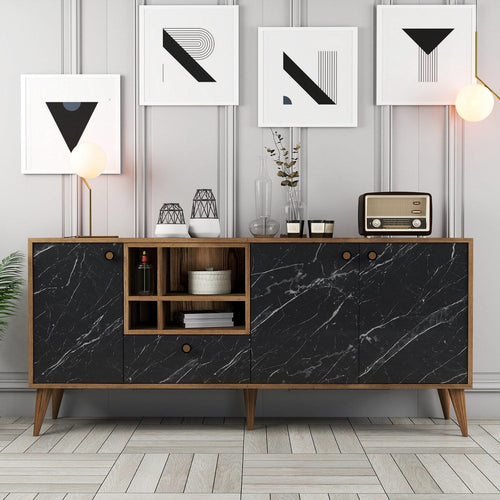 Asir Credenza con 4 ante Napoli Nero