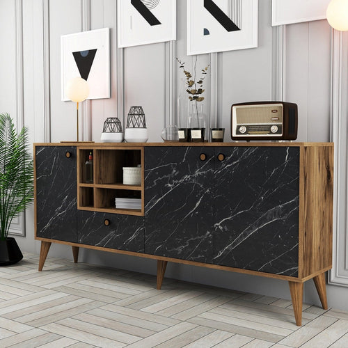 Asir Credenza con 4 ante Napoli Nero