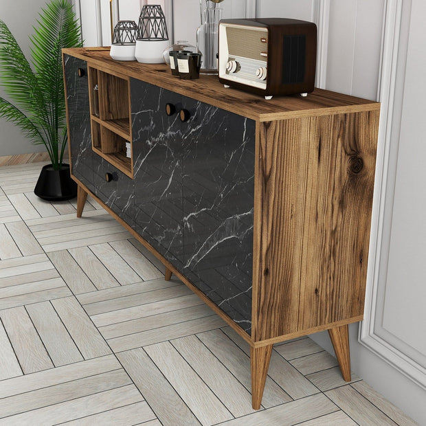 Credenza con 4 ante Napoli Nero (3)