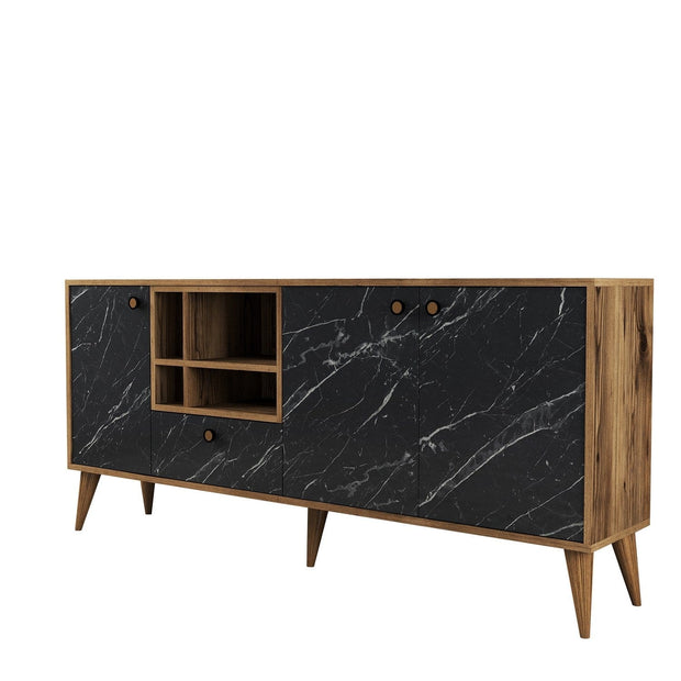Credenza con 4 ante Napoli Nero (5)