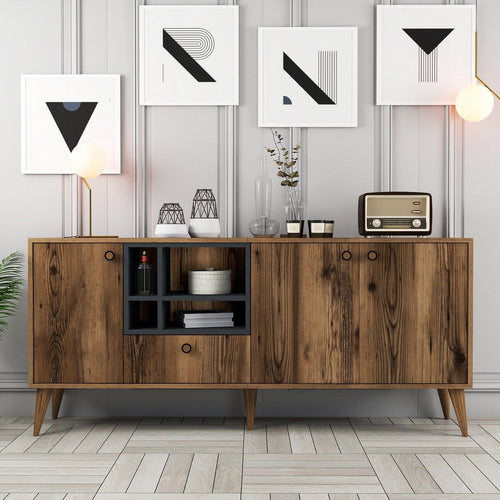 Credenza con 4 ante Napoli Noce