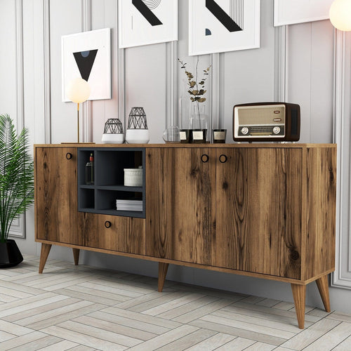 Credenza con 4 ante Napoli Noce (1)