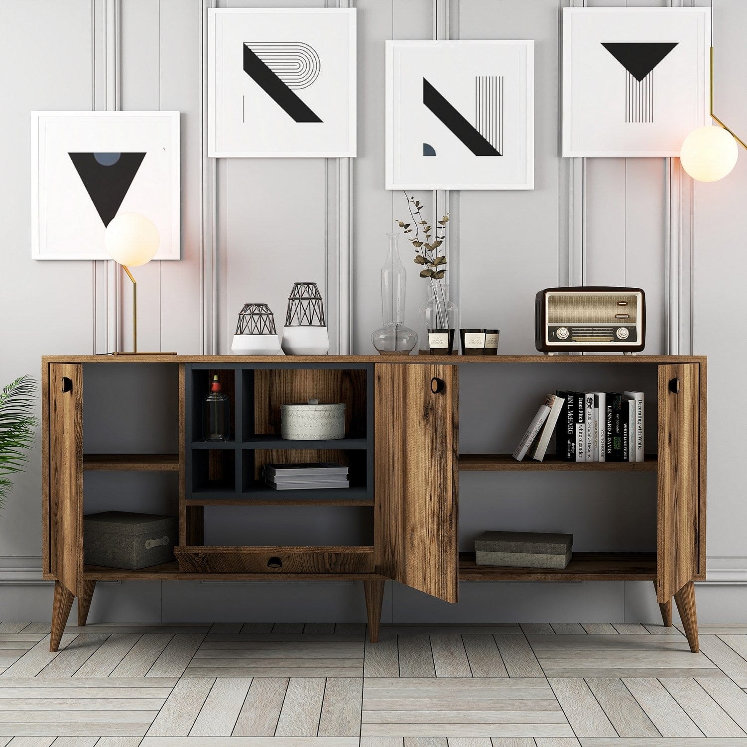 Asir Credenza con 4 ante Napoli Noce