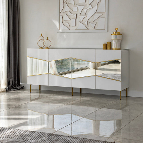 Asir Credenza con 4 ante Nice Bianco