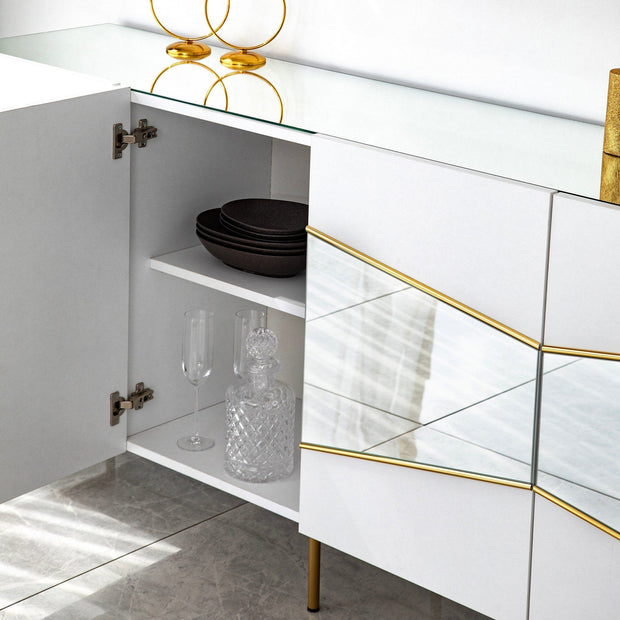 Asir Credenza con 4 ante Nice Bianco
