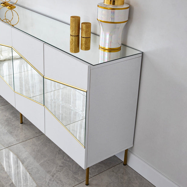 Asir Credenza con 4 ante Nice Bianco