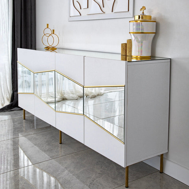 Asir Credenza con 4 ante Nice Bianco