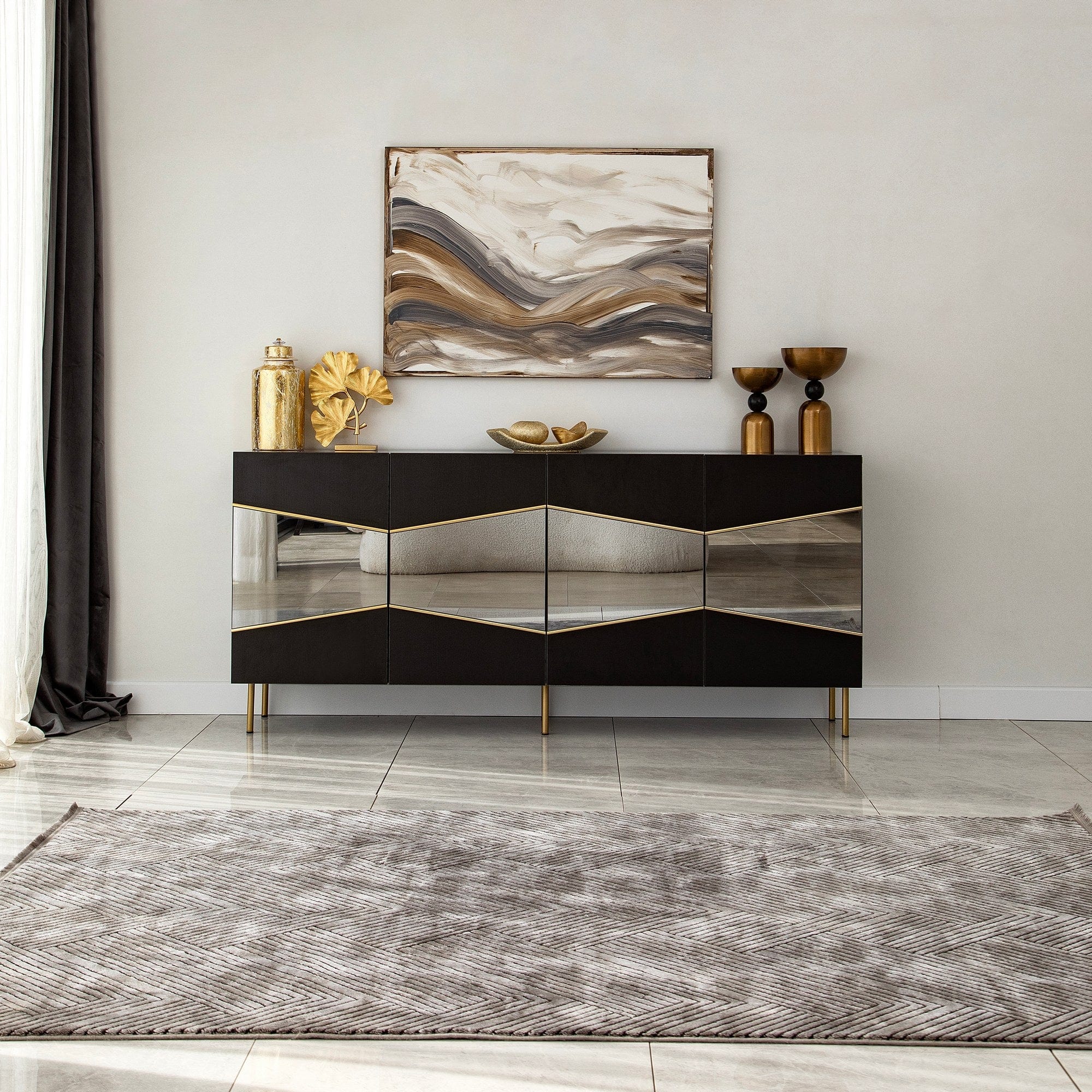 Asir Credenza con 4 ante Nice Grigio