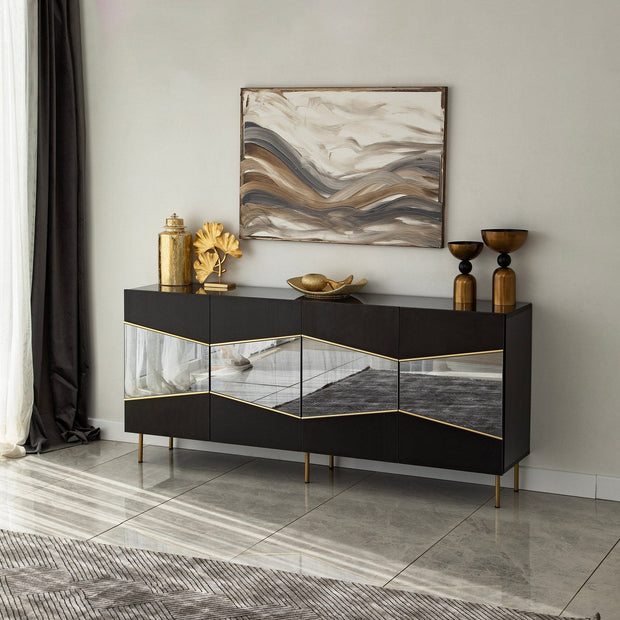 Asir Credenza con 4 ante Nice Grigio