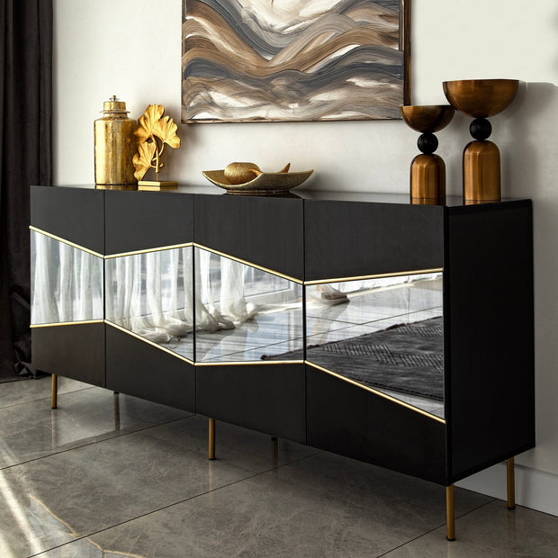 Asir Credenza con 4 ante Nice Grigio