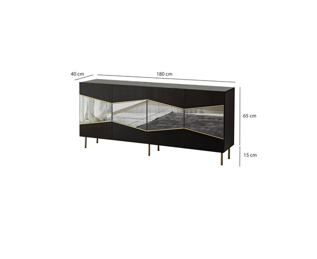 Asir Credenza con 4 ante Nice Grigio