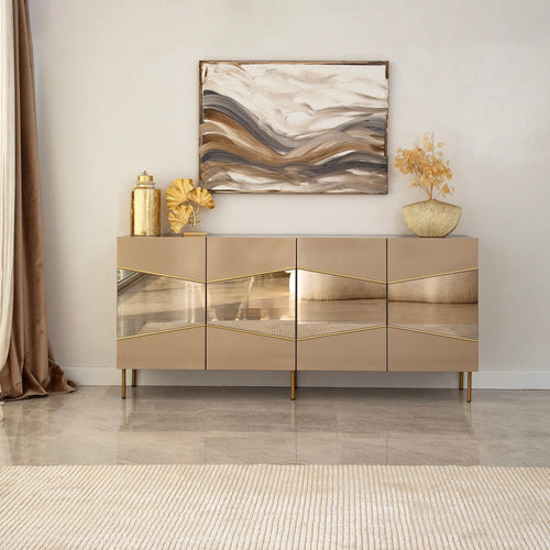 Asir Credenza con 4 ante Nice Ottone