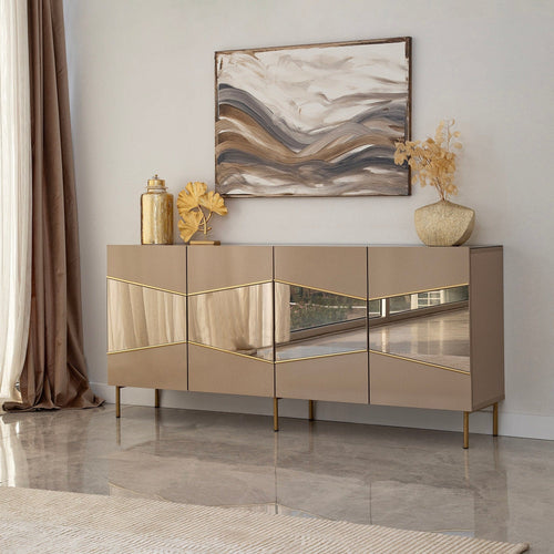 Asir Credenza con 4 ante Nice Ottone