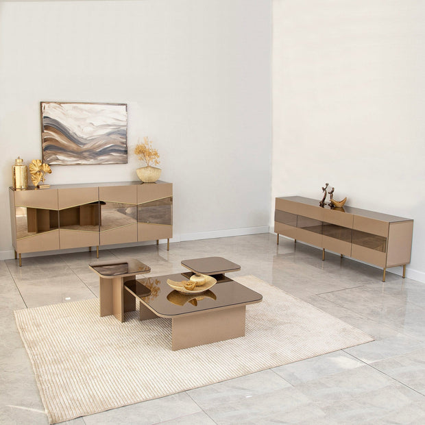 Asir Credenza con 4 ante Nice Ottone