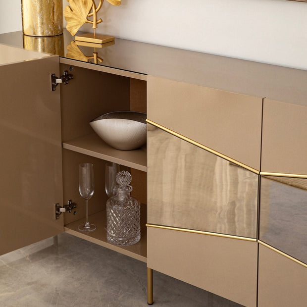 Asir Credenza con 4 ante Nice Ottone