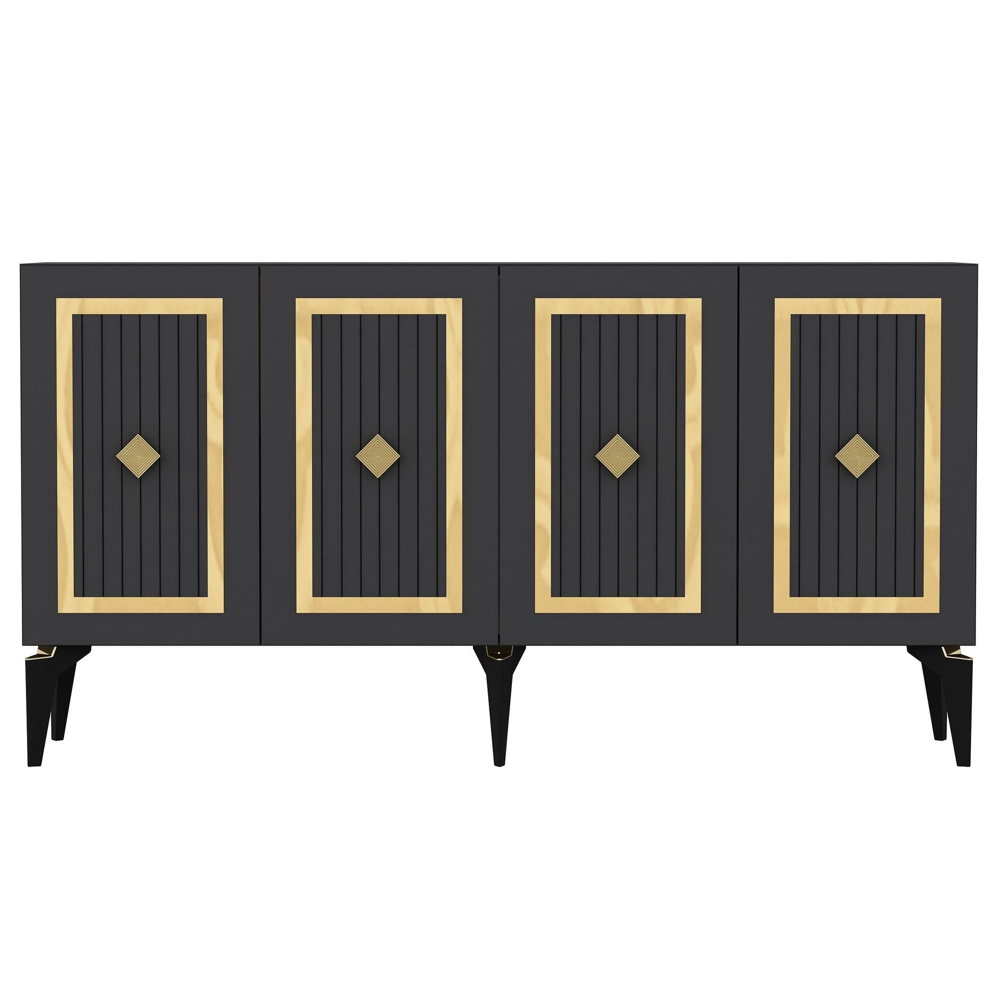 Asir Credenza con 4 ante Nora Antracite