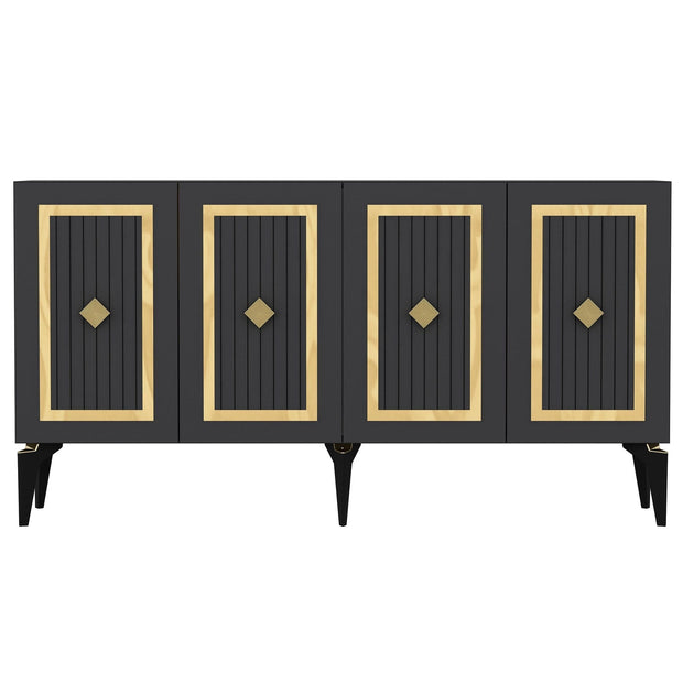 Asir Credenza con 4 ante Nora Antracite
