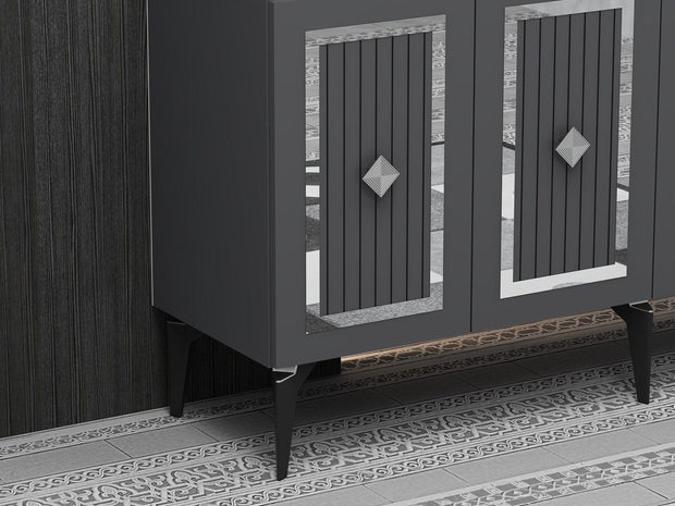 Asir Credenza con 4 ante Nora Antracite