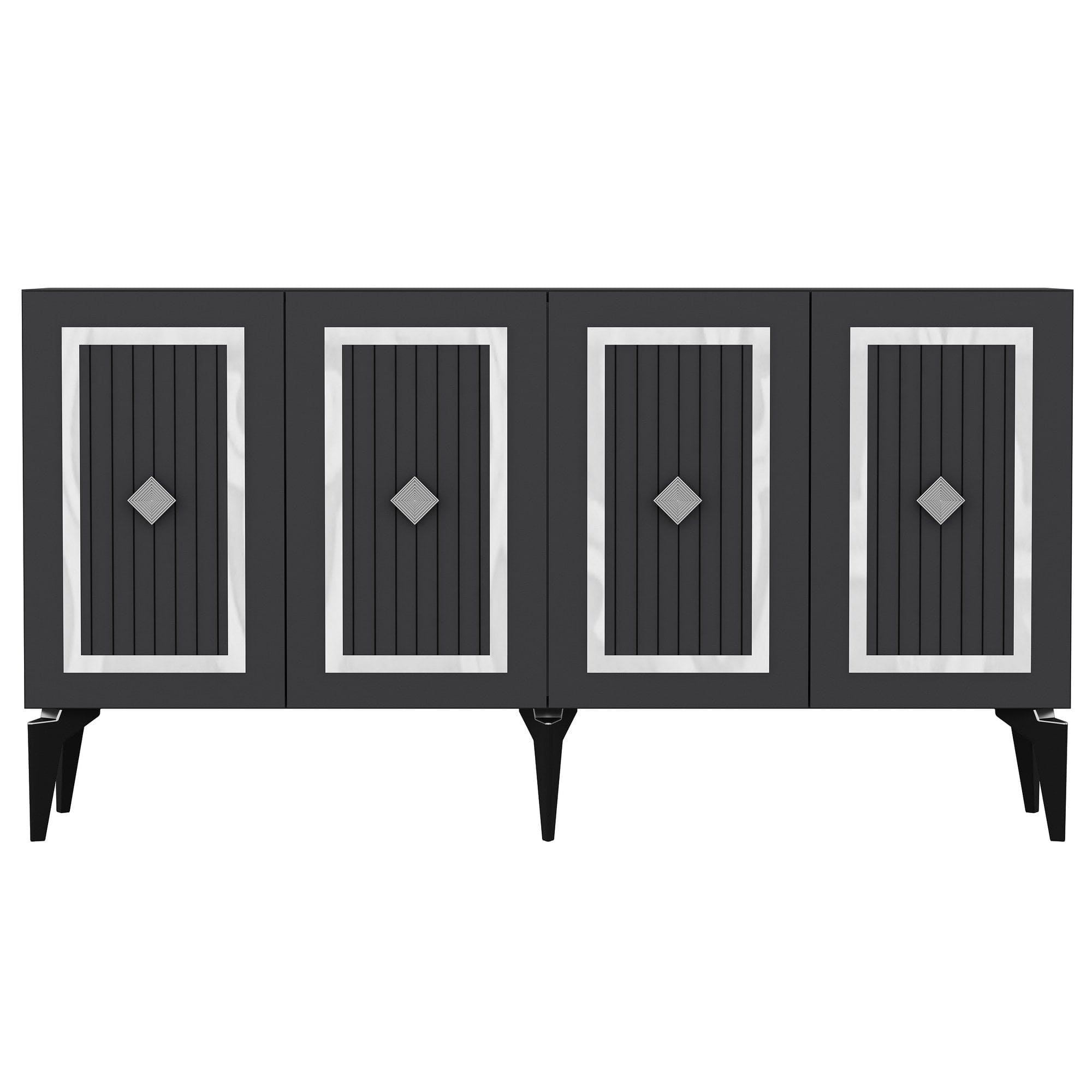 Asir Credenza con 4 ante Nora Antracite