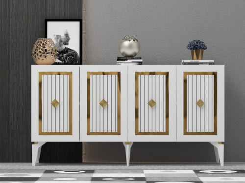 Asir Credenza con 4 ante Nora Oro