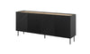 Halmar Credenza con 4 ante Onda Nero