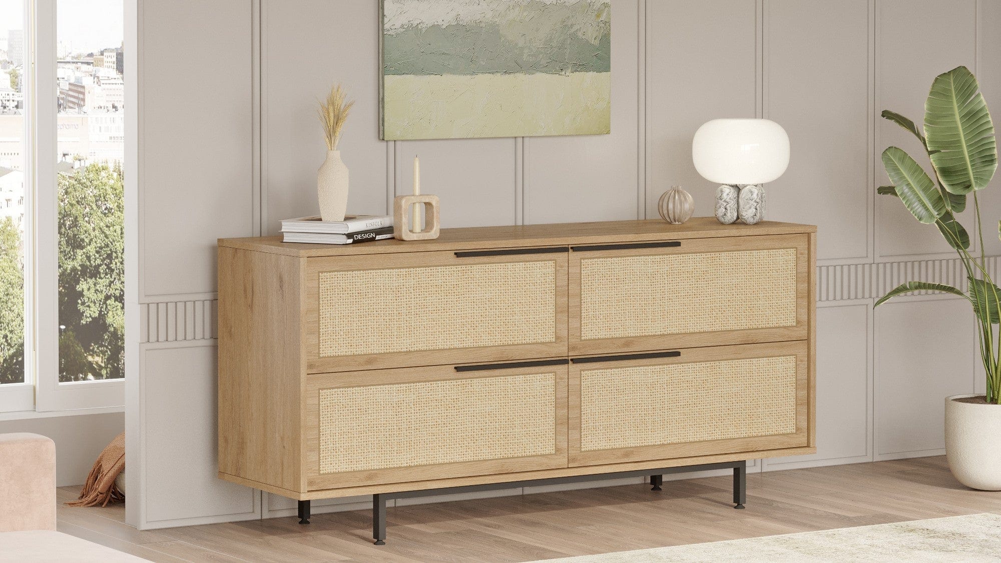 Asir Credenza con 4 ante Oris 3-Su Noce