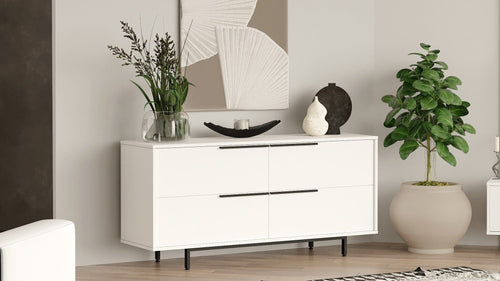 Credenza con 4 ante Oris 3-W Bianco