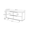 Asir Credenza con 4 ante Oris 3-W Bianco