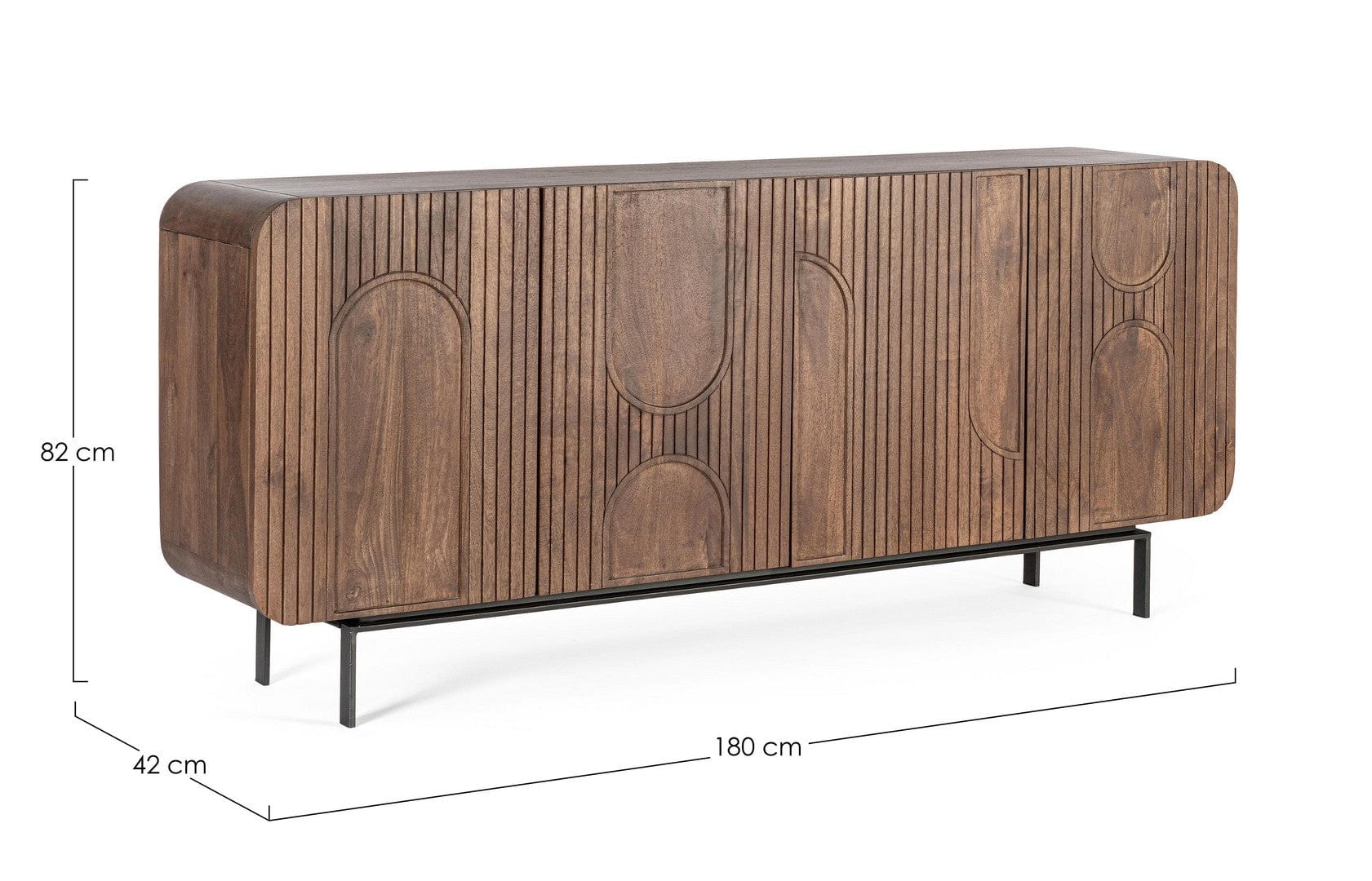 Bizzotto Credenza con 4 ante Orissa Naturale