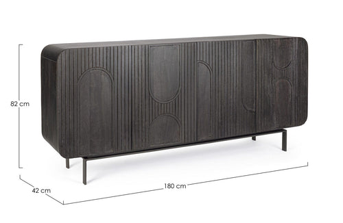 Bizzotto Credenza con 4 ante Orissa Nero