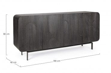 Bizzotto Credenza con 4 ante Orissa Nero