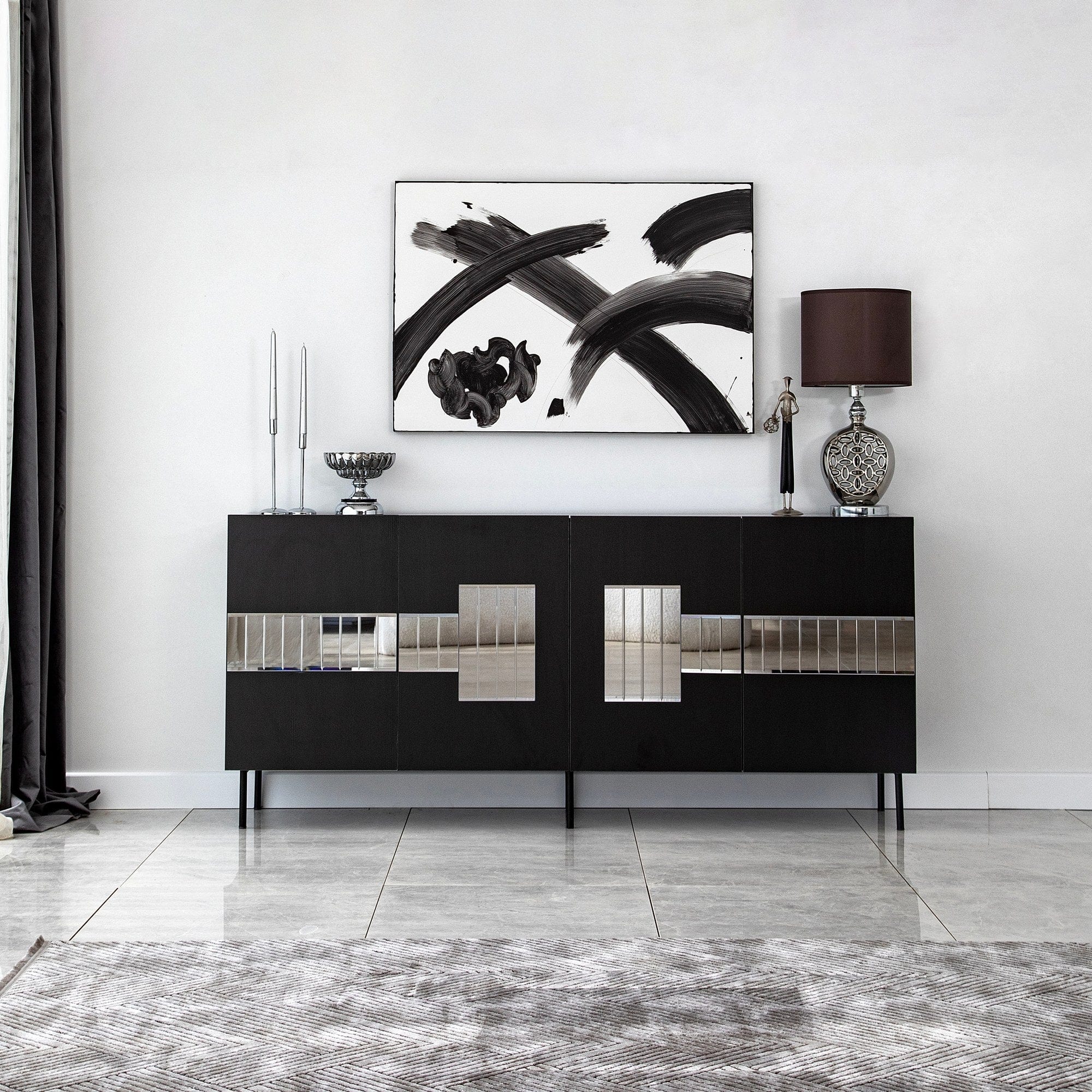 Asir Credenza con 4 ante Paris Grigio