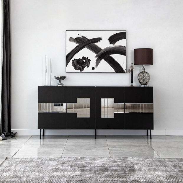 Asir Credenza con 4 ante Paris Grigio