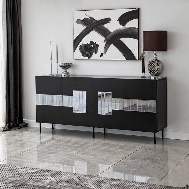 Asir Credenza con 4 ante Paris Grigio