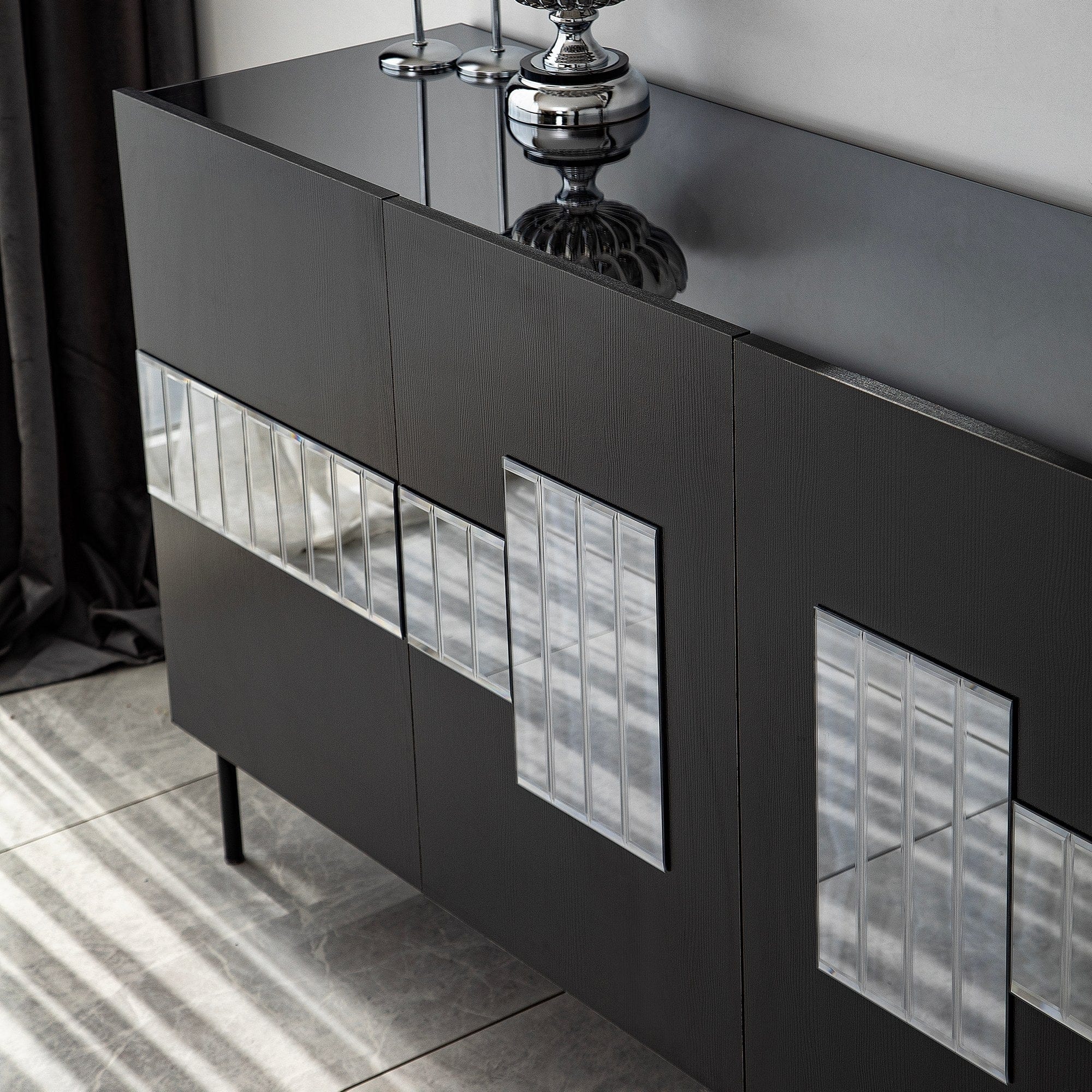 Asir Credenza con 4 ante Paris Grigio