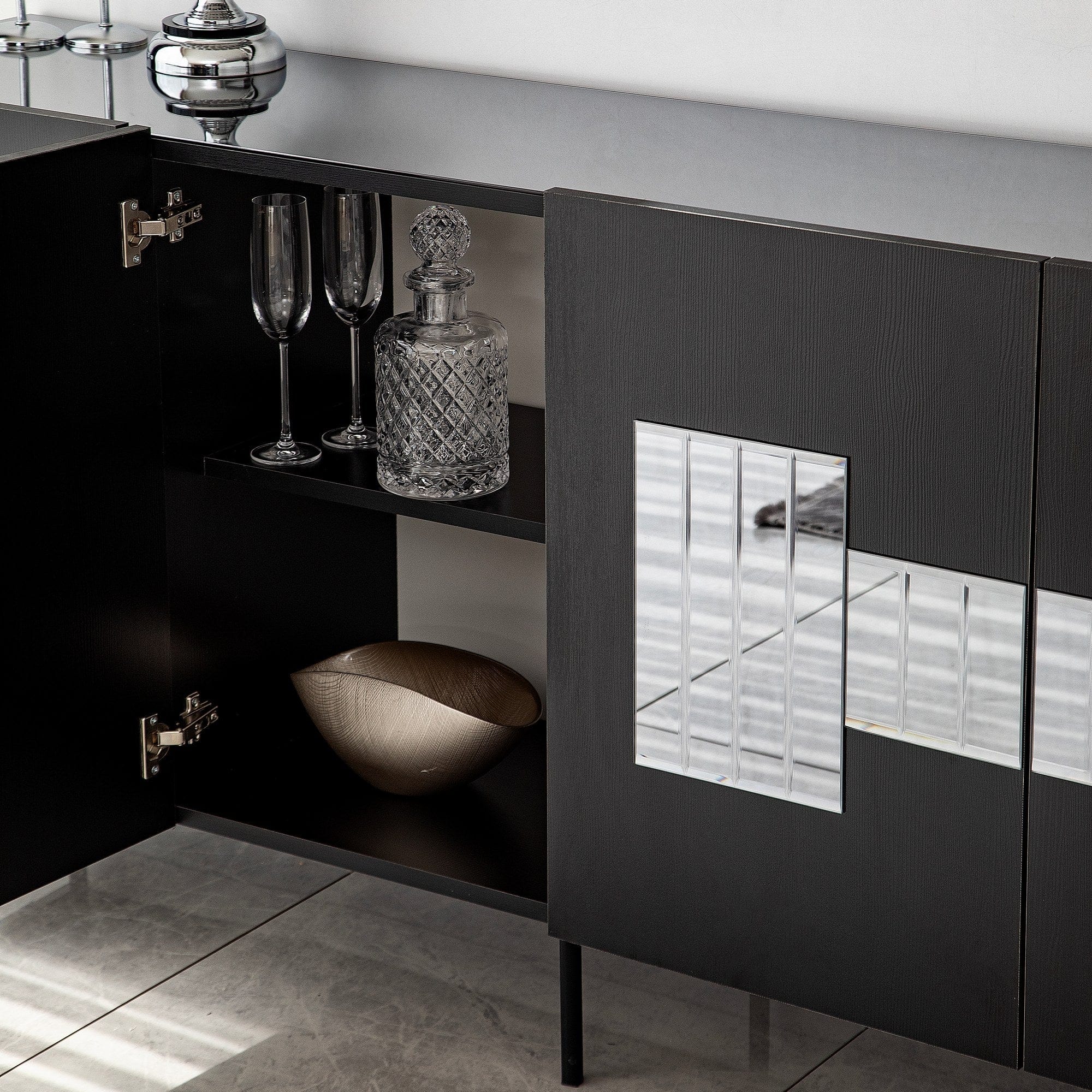 Asir Credenza con 4 ante Paris Grigio