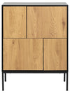 Actona Credenza con 4 ante Seaford Nero