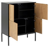 Actona Credenza con 4 ante Seaford Nero
