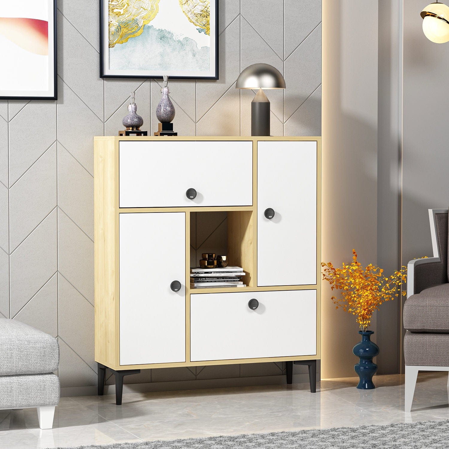 Asir Credenza con 4 ante Sidelya Quercia