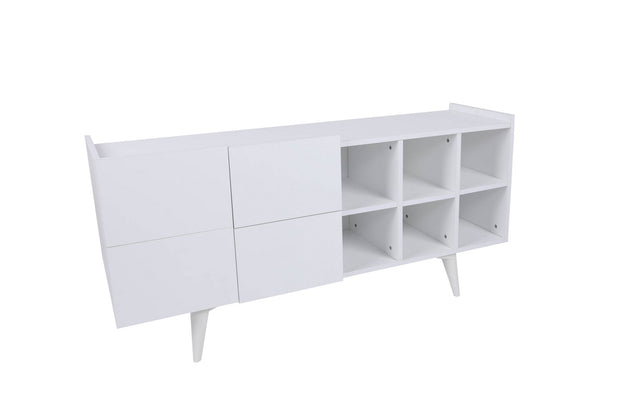 Asir Credenza con 4 ante Tokyo Bianco