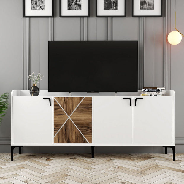 Asir Credenza con 4 ante Venedik Bianco
