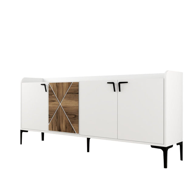 Asir Credenza con 4 ante Venedik Bianco