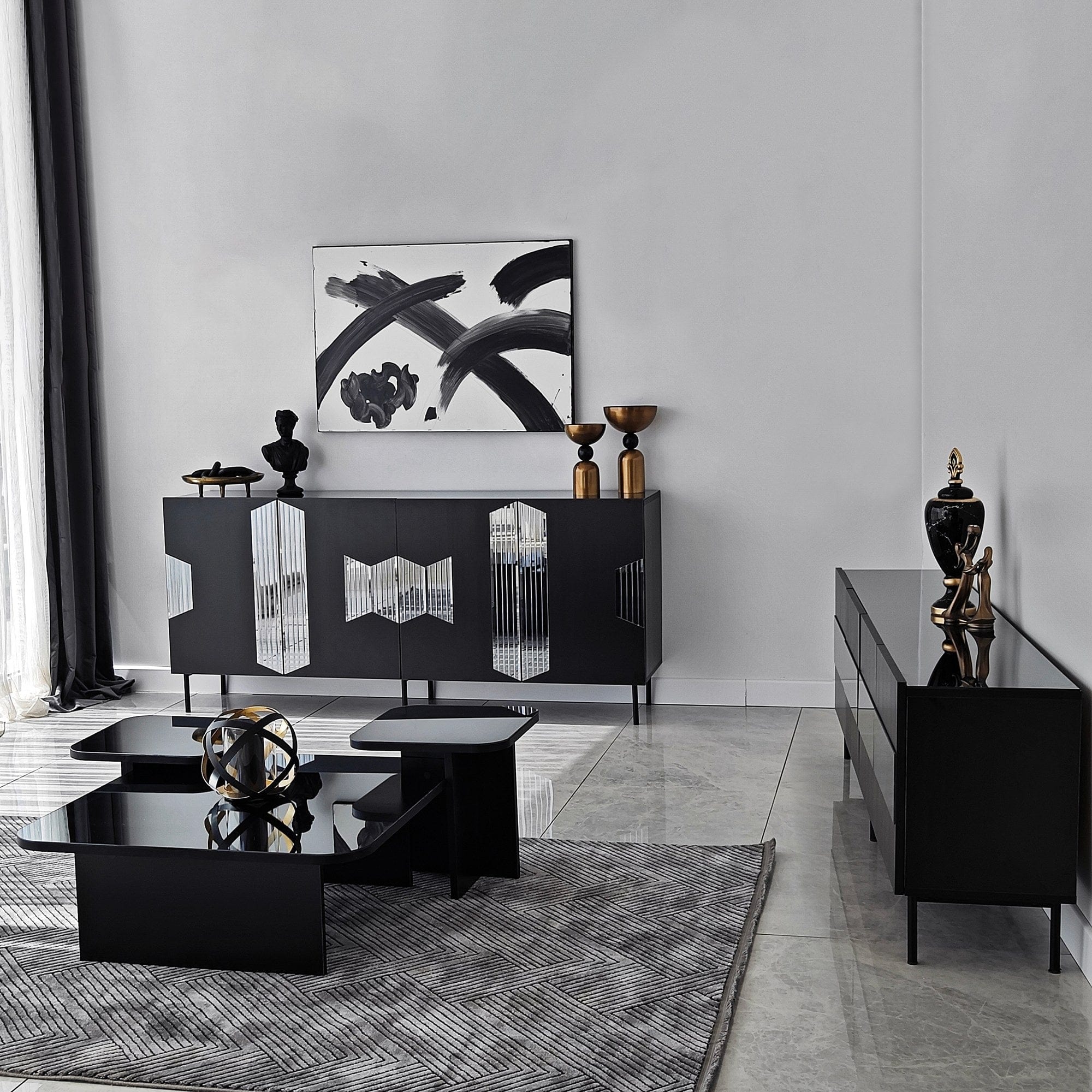 Asir Credenza con 4 ante Vienna Grigio