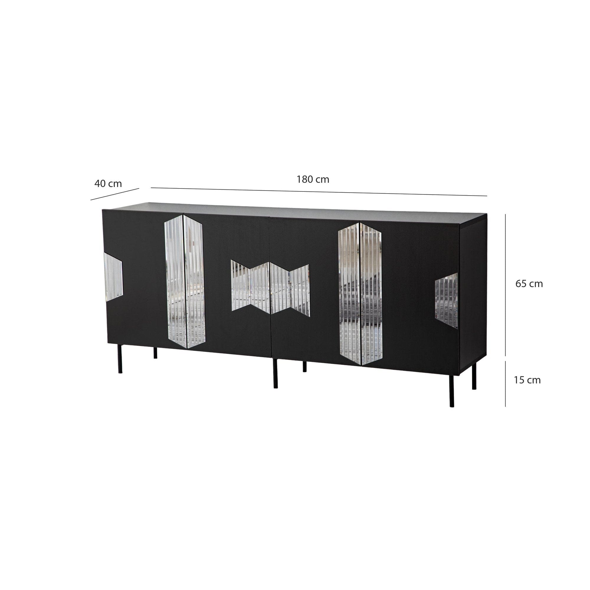 Asir Credenza con 4 ante Vienna Grigio