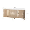 Asir Credenza con 4 ante Vienna Ottone