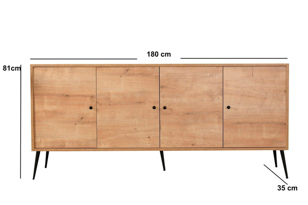 Asir Credenza con 4 ante Violet Quercia
