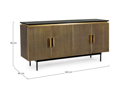 Bizzotto Credenza con 4 ante Virat Nero