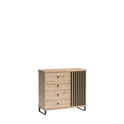 Halmar Credenza con 4 cassetti e 1 anta Cali Quercia