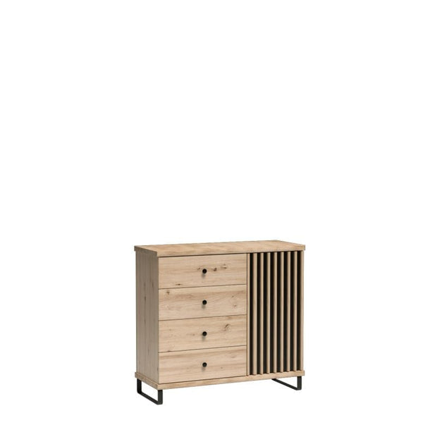 Halmar Credenza con 4 cassetti e 1 anta Cali Quercia